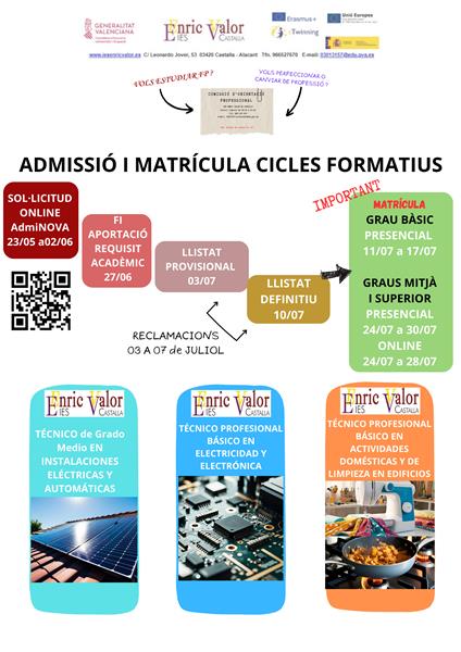 ADMISSIÓ A CICLES FORMATIUS